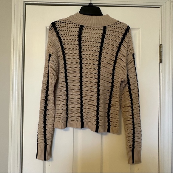 Elan crochet sweater top shirt buttom up cardigan - Picture 8 of 11